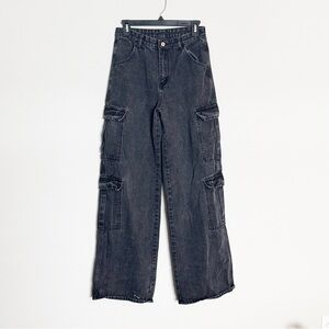 Black Wash Cargo Denim‎ Jeans